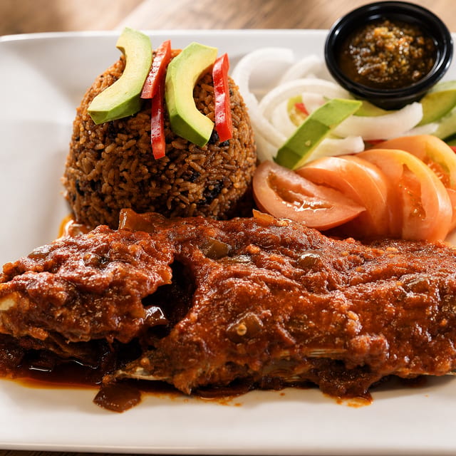 Red Snapper & Jollof Rice.