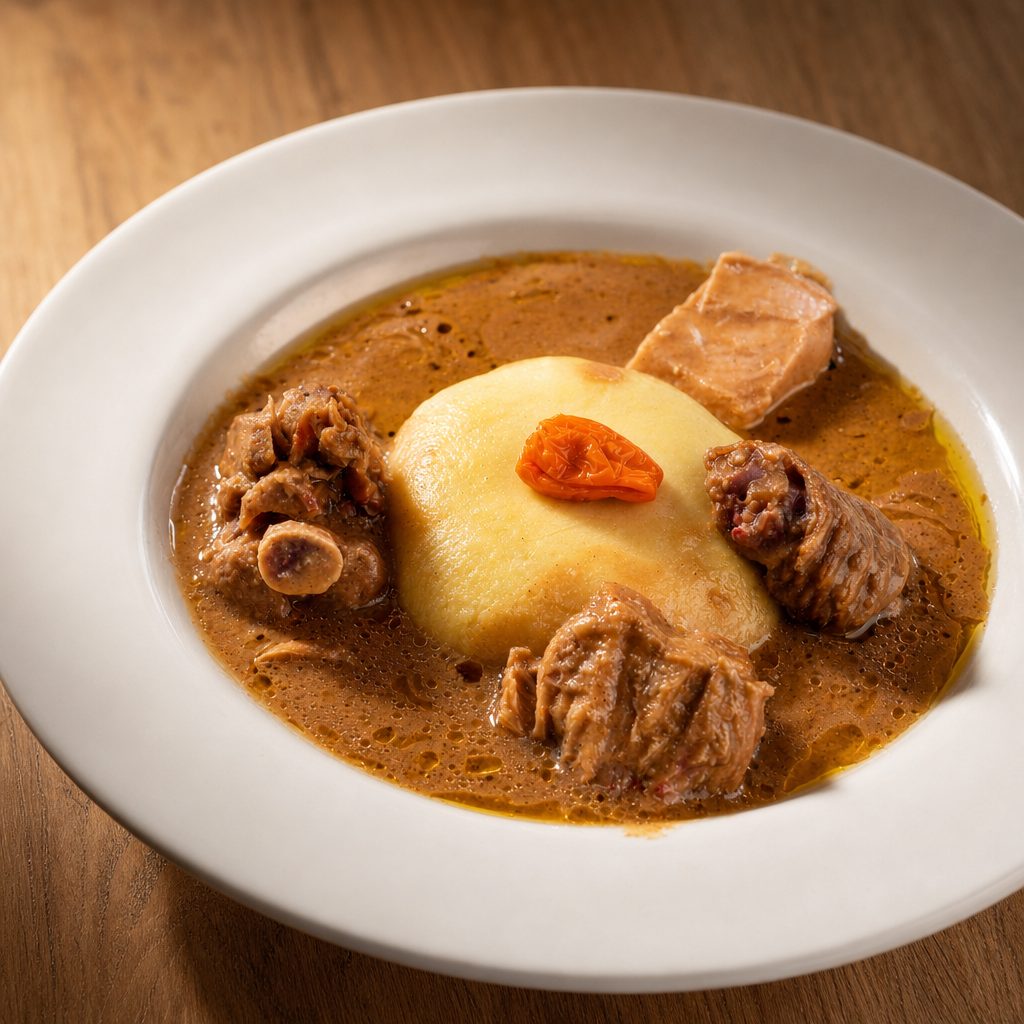 Fufu & Peanut Butter Soup.